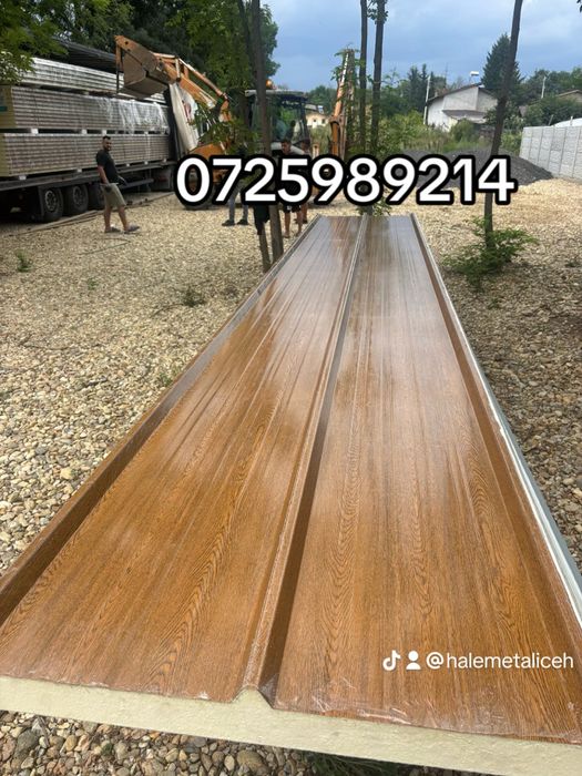 Panouri sandwich culoarea ralbamboo maro stejar