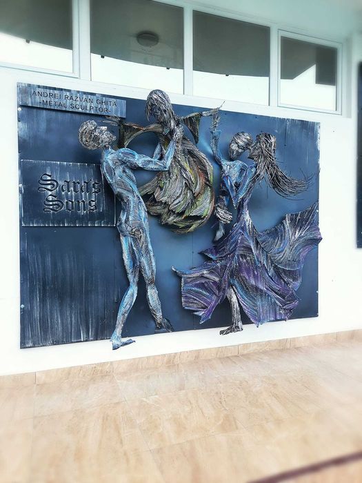 Sculptura fir otel-dimensiuni 3M-pentru locatii -Razvan Ghita sculptor