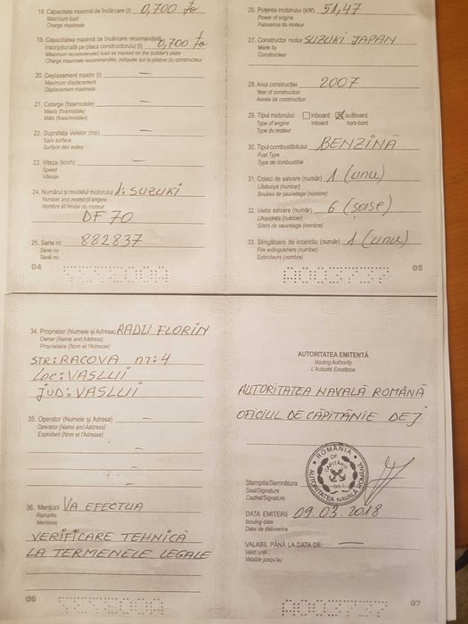 Barca cabinata cu motor SUZUKI 70 si peridoc