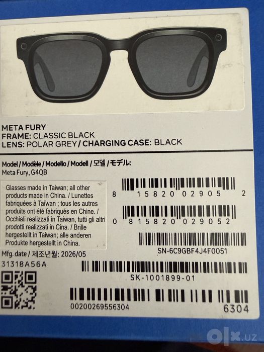 Meta Fury Gen2 new 360$.       Ray ban meta