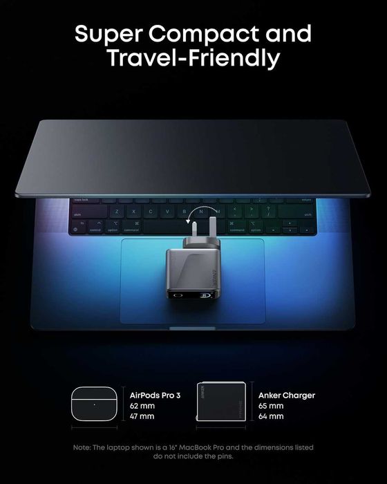 Anker Prome GaN 2.0 USB-C зарядно за стена, до 160W обща максимална мощност