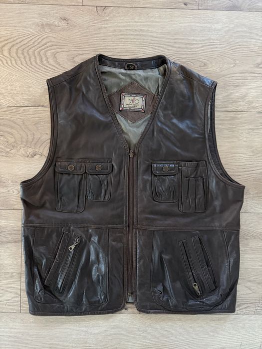 Vesta Piele Naturala ITALLO FASHION Maro Barbati | Marime 52 (XL-XXL)