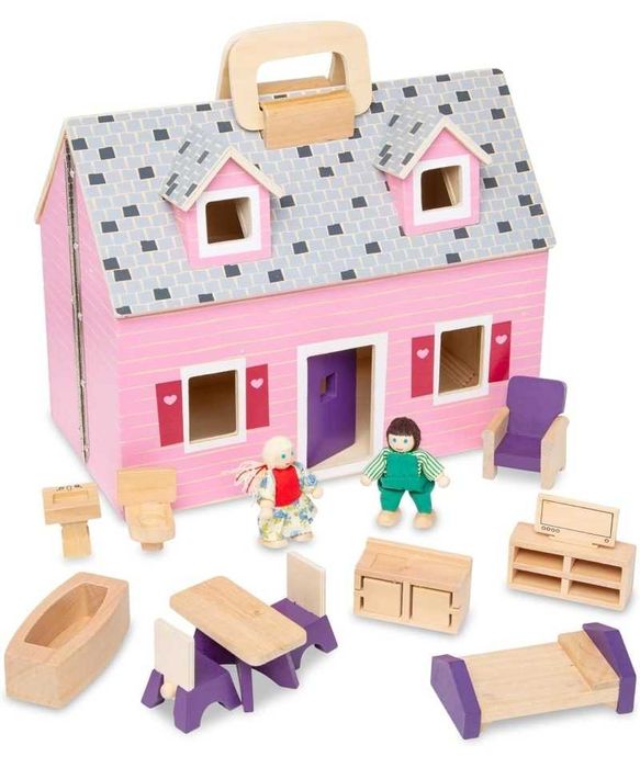 Casuta de papusi din lemn Melissa & Doug