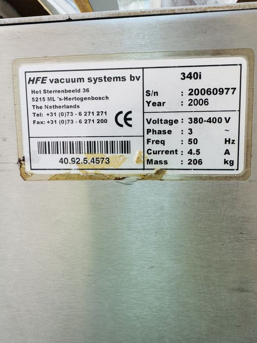 Masina de ambalat cu doua camere, cu gaz  HENKOVAC 340i