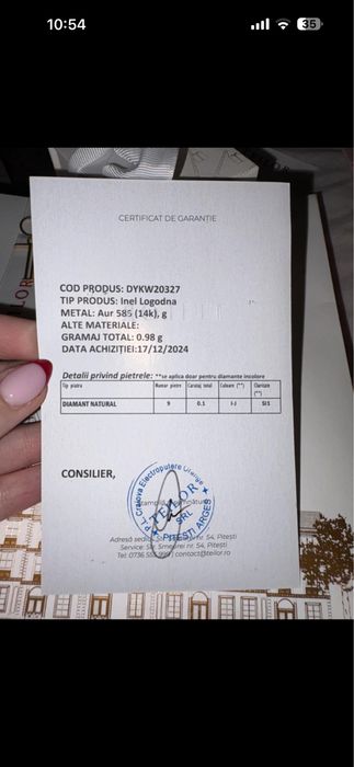 Inel cu diamante Teilor