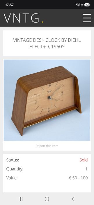 Ceas Diehl electric, non-quartz electric