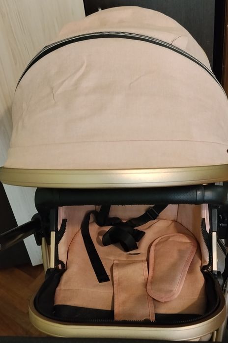 Комбинирана бебешка количка 2 в 1 Moni - Florence, розова