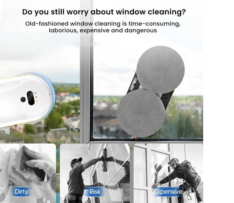 Робот за почистване на прозорци с автоматично пръскане PuRuiKai 309