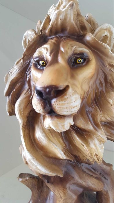 Лъв Статуетка Фигура Лъвска Глава 28см