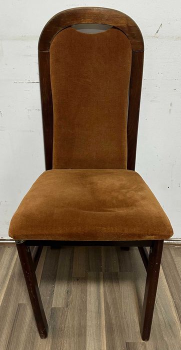 10 buc Scaun solid tapitat; Scaun cu spatar curbat