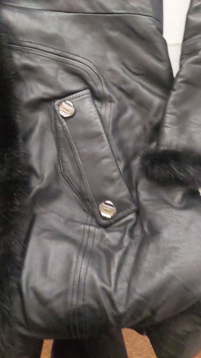 Куртка кожаная женская с мехом