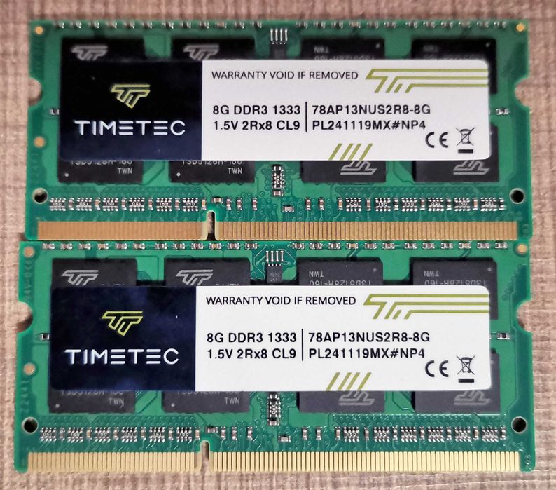 RAM SОDIMM памет 16Gb (2x 8Gb) DDR3 1333Mhz CL9, 204 pin, 1.5V