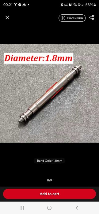 Telescop ceas 18 mm 1.8 mm grosime