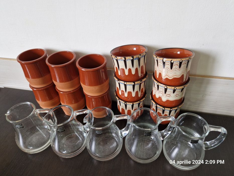 Set căni cafea portelan alb