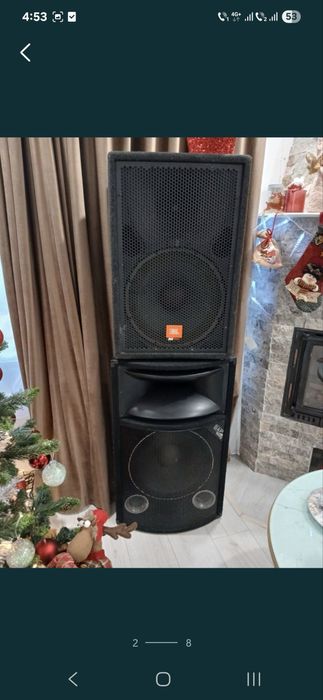 Boxe 250W, doua cai, difuzoare 15”, marca spaniola.