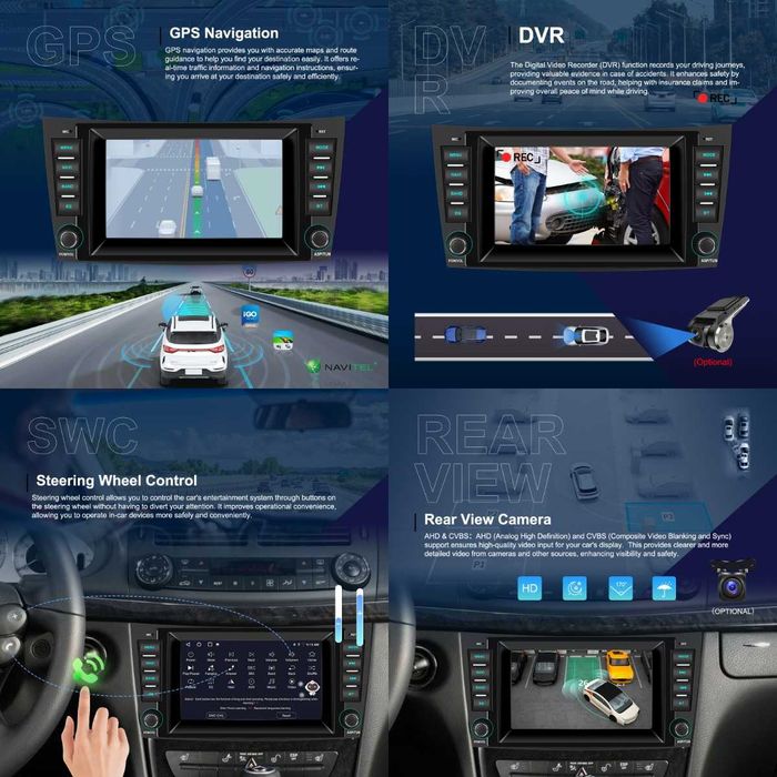 Мултимедия Mercedes E Class Двоен дин Мерцедес W211 Е320 Android CLK Е