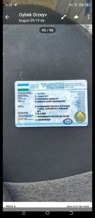 Kamaz 5511 ishlab yurebti moshin