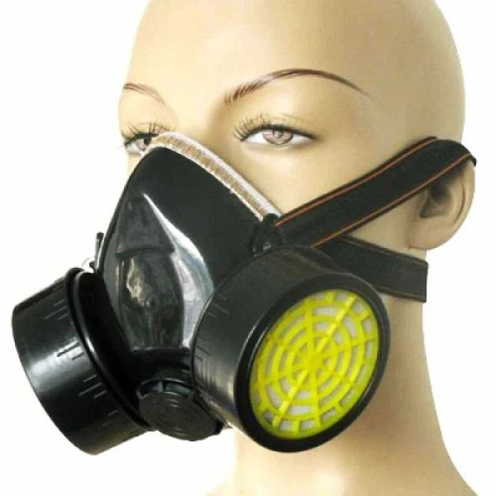 Masca protectie cu 2 filtre de carbon activ si ochelari