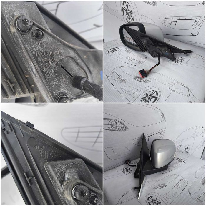 Oglindă Stânga 8 PINI Jaguar XF 2008 / 2007-2011 / Cod OEM C2Z19377 (5D2)