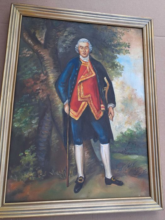 tablou pictura pe panza 42/55 cm portret John Needman