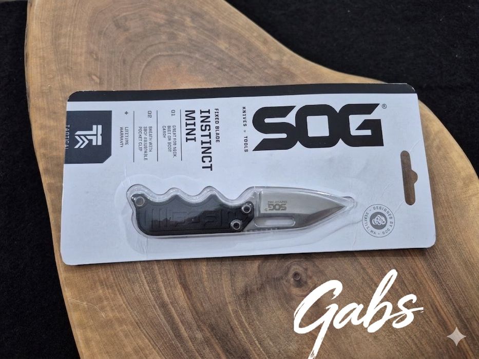 Малък тактически нож SOG Instinct Mini, неръждаема стомана 5CR15MOV, текстурирана G10 дръжка