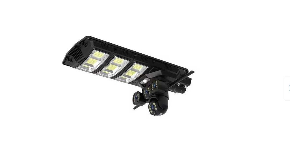 Комплект градинска соларна лампа 450W и охранителна IP камера 2х12MP