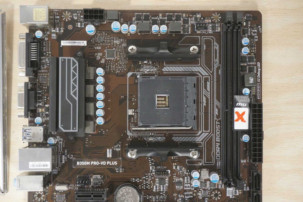 AM4 дънна платка MSI B350m Pro-VD Plus/ 1 RAM слот не работи!/ вкл ДДС