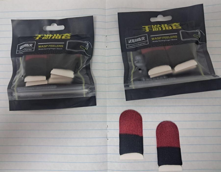 напальчники для игр, черно-красные