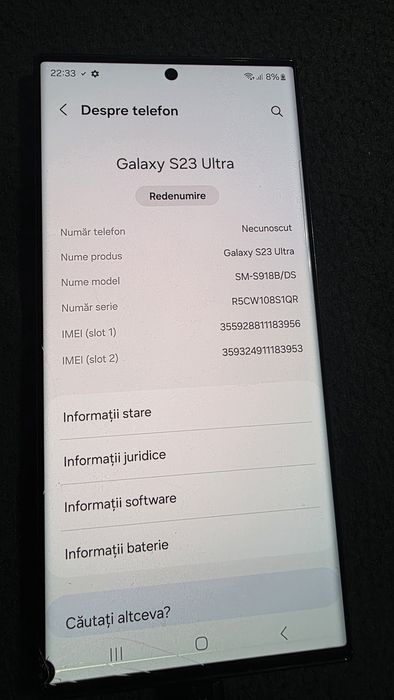 Samsung galaxy s23 ultra display spart