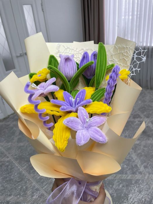 Букеты из синельной проволки