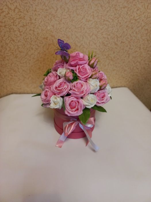 Букет из мыльных роз