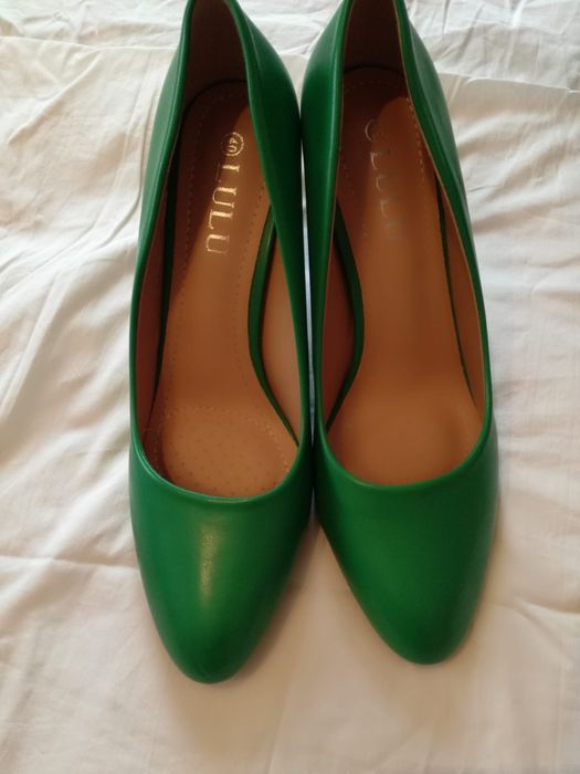 Pantofi noi verzi din imitație piele
