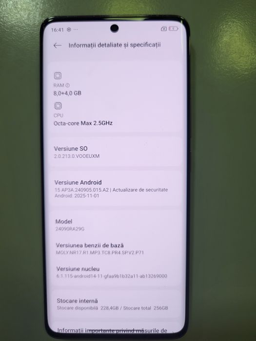 Xiaomi REDMI NOTE 14 PRO Gold Dual Sim ca Nou Impecabil Poze reale 256Gb/12Ram
