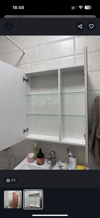 Шкаф в ванную с зеркалом