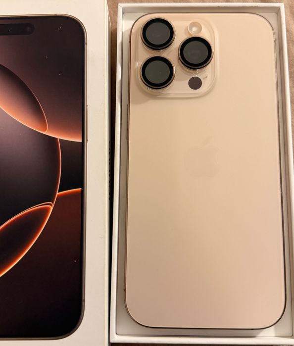 Vând iPhone 16 Pro – Desert Titanium, 256 GB, stare excelentă