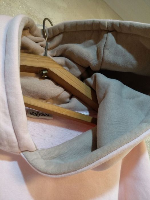 Капюшонка розовая теплая как платье