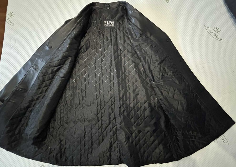 Haina dama piele trei sferturi neagra noua, XXL, Elda Leather