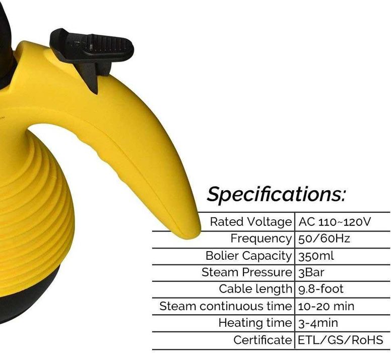 Ръчна парочистачка под налягане Comforday с 9 аксесоара