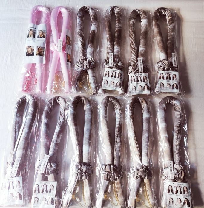 Set ondulator fara caldura pentru bucle naturale, bigudiu tip panglica