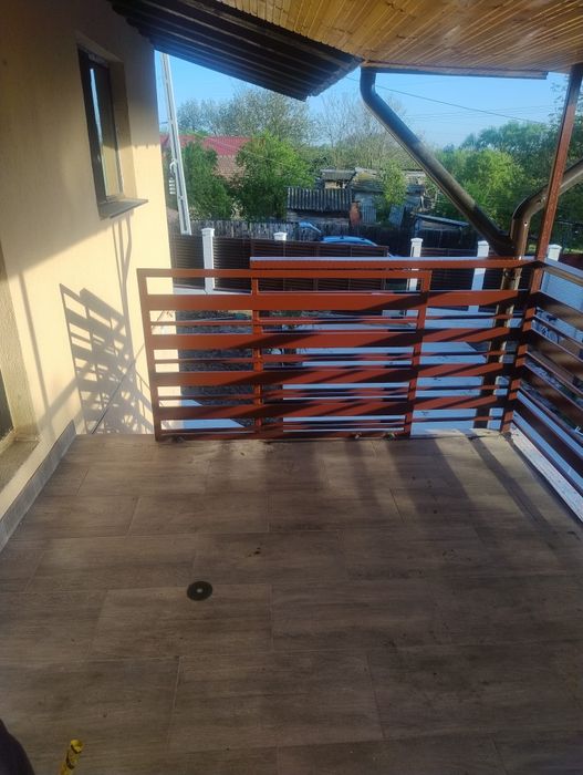 Scara exterioara și  balustrada cu poarta mica rulanta
