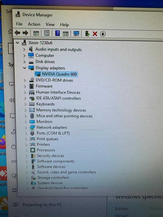 Fujitsu W570 Xeon E3-1230v6, 8Gb DDR4, Quadro 600, 128 SSD, 1TB hdd