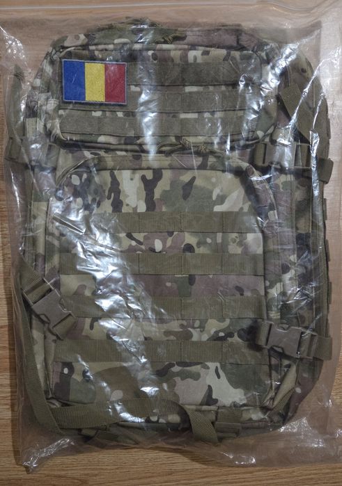 Rucsac Militar 50 l/ Negru / Verde camuflaj/Verde ,Nou