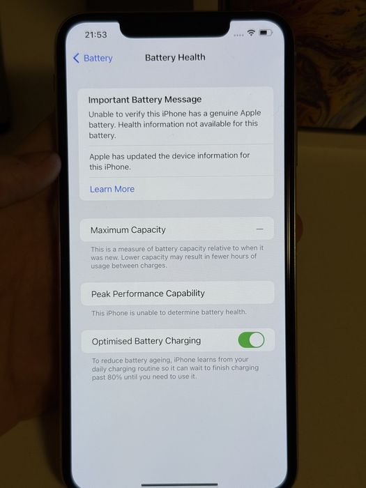 iPhone XS Max silver 64GB iOS 15