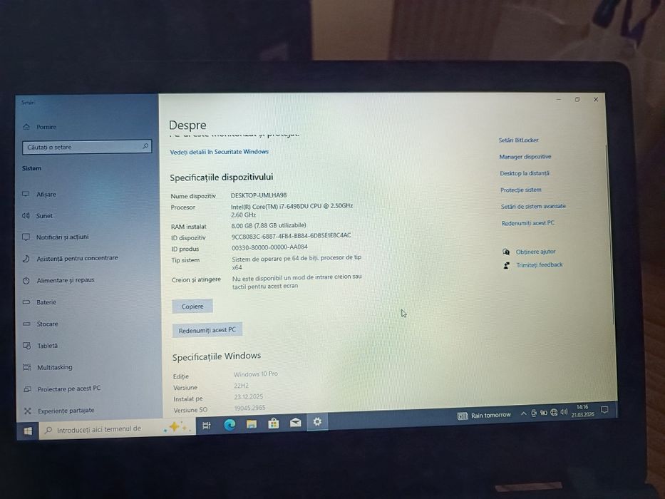 Laptop Lenovo Ideapad 110-15ISK
