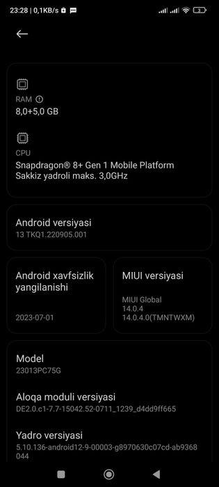 Redmi K60 full hamma narsasi joyida hech narsa boʻlmagan