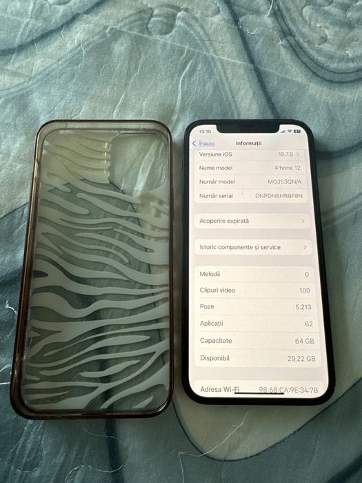 Iphone 12 negru impecabil