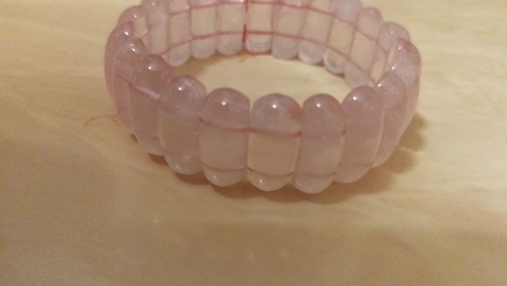 Браслет розовый кварц