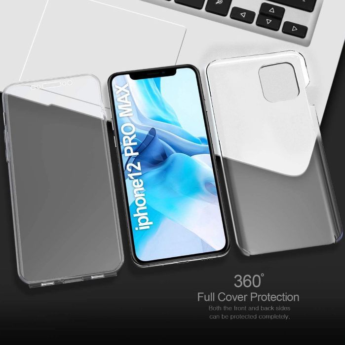 Husa CRYSTAL 360° fata + spate iPhone 12 , 12 Mini, 12 Pro, 12 Pro Max