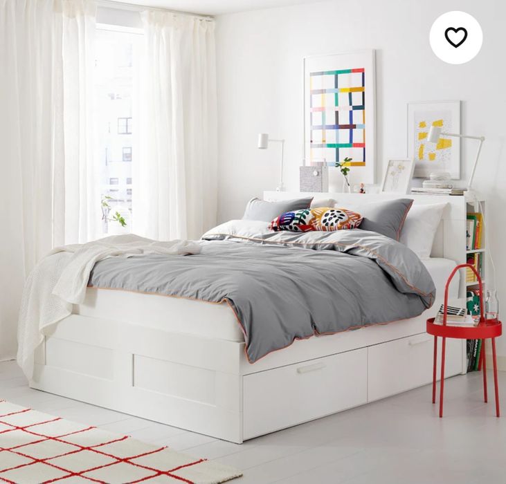 Легло BRIMNES King size Ikea и Матрак HYLLESTAD Икеа