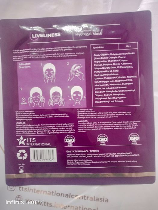 Liveliness  hydrogel Mask